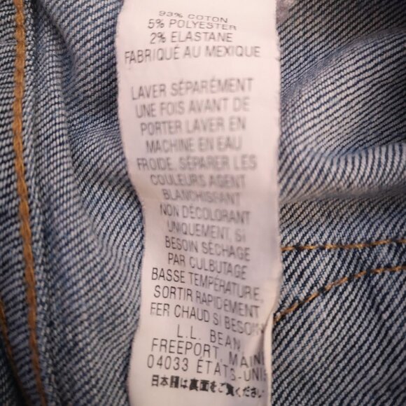 L.L. Bean Classic Fit Ladies Size 14 Tall Medium Wash Blue Jeans - Picture 8 of 15